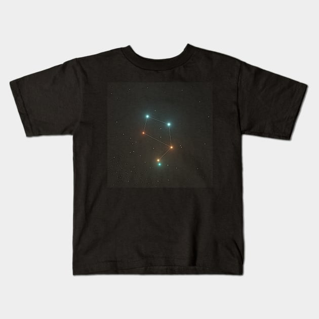 Libra Constellation Kids T-Shirt by Javisolarte